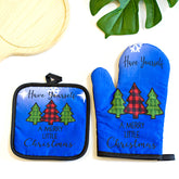 Christmas Kitchen Mitts | Utensils Printed Oven Mitts | GomoOnly